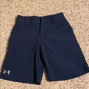 Under Armour Boys XS Navy Blue Golf Shorts